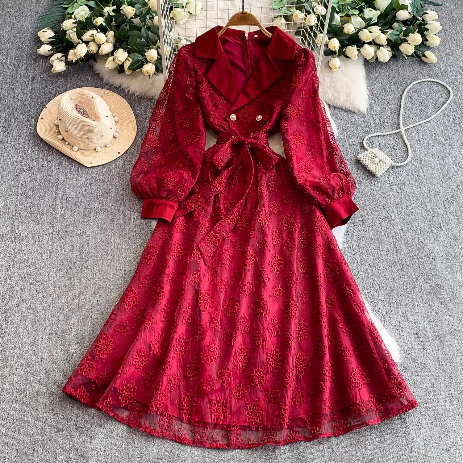 Elegant Long Maxi Hollow Out Dress Shirt Women Summer Autumn Palace Retro Pearl Button Embroidery Crochet Evening Party Vestidos
Elegant Long Maxi Hollow Out Dress Shirt Women Summer Autumn Palace Retro Pearl Button Embroidery Crochet Evening Party Vestidos