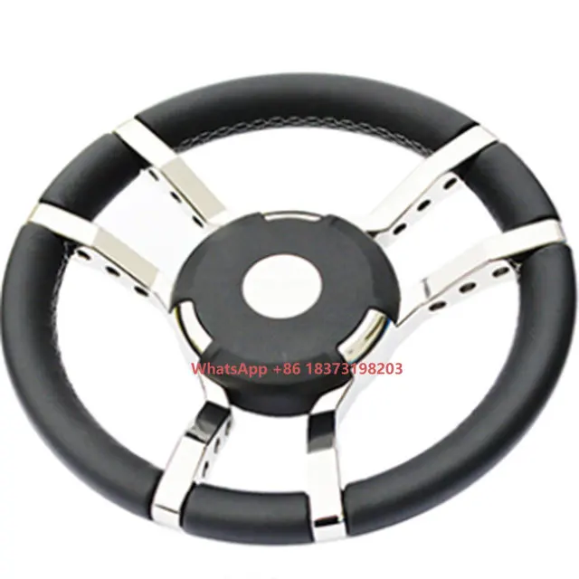 genuine goods Boat Yacht Speedboat Steering Wheel UV Leather Electroplated Stainless Steel Luxury Boat Accessories
genuine goods Boat Yacht Speedboat Steering Wheel UV Leather Electroplated Stainless Steel Luxury Boat Accessories