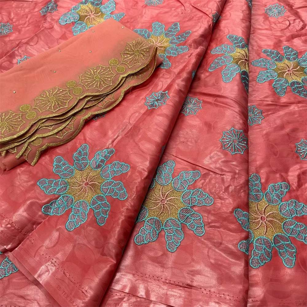 5+2Yard Fragrance Embroidery African Bazin Riche Fabric 2025 High Quality Nigerian Bazin Brode Net Lace Fabric For Wedding Dress
5+2Yard Fragrance Embroidery African Bazin Riche Fabric 2025 High Quality Nigerian Bazin Brode Net Lace Fabric For Wedding Dress