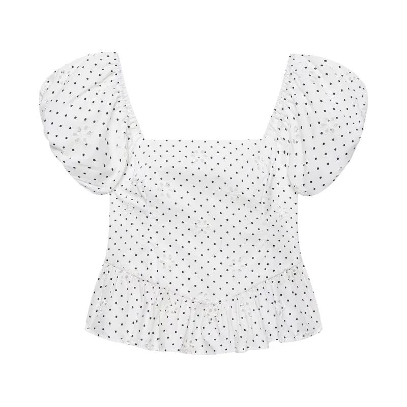 Dave&Di Women's 2026 Summer New Product Bubble Sleeve Square Neck Polka Dot Printed Hoodie Top
Dave&Di Women's 2026 Summer New Product Bubble Sleeve Square Neck Polka Dot Printed Hoodie Top