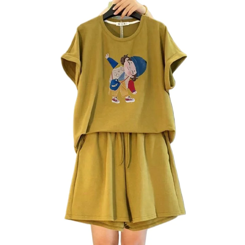 2026 Summer New Fashion Casual Sportswear Set Women's Thin Large Size Women's Clothing Fat MM Two-piece Set Printed, Solid Color
2026 Summer New Fashion Casual Sportswear Set Women's Thin Large Size Women's Clothing Fat MM Two-piece Set Printed, Solid Color