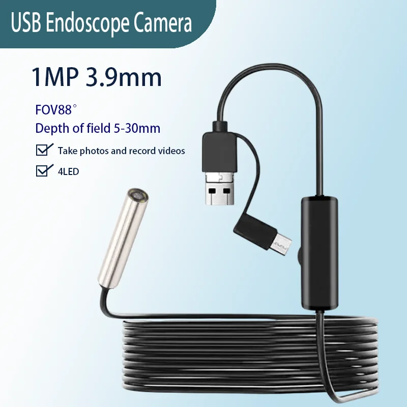 1MP diameter 3.9MM endoscope camera 3-in-1 cable FOV88゜USB OTG Android EZ-EN35S-S
1MP diameter 3.9MM endoscope camera 3-in-1 cable FOV88゜USB OTG Android EZ-EN35S-S