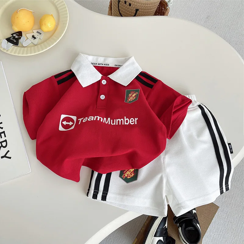 Toddler Boy Clothes Set 2025 Summer Baby Clothing Letter Short Sleeved Polo Shirt+Shorts 2pcs Suit Kid Football Tracksuit Outfit
Toddler Boy Clothes Set 2025 Summer Baby Clothing Letter Short Sleeved Polo Shirt+Shorts 2pcs Suit Kid Football Tracksuit Outfit
