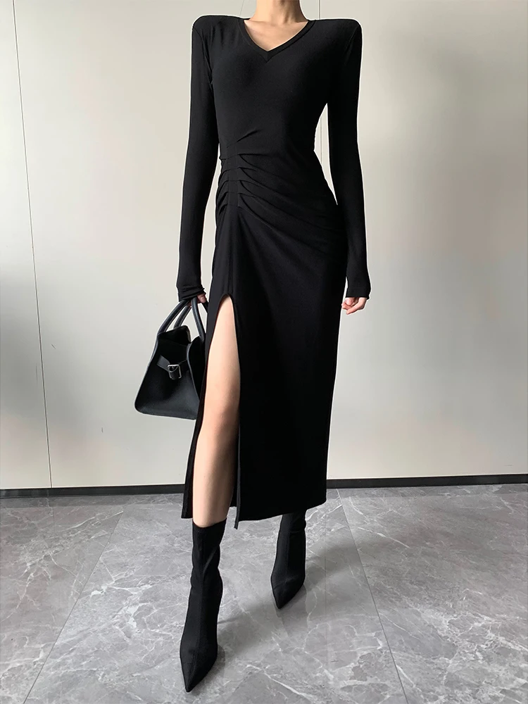 Ограниченное по времени предложение: Женское облегающее трикотажное платье JIJINQI осенне-зимнее, с разрезом, в корейском стиле, с высокой талией
Ограниченное по времени предложение: Женское облегающее трикотажное платье JIJINQI осенне-зимнее, с разрезом, в корейском стиле, с высокой талией