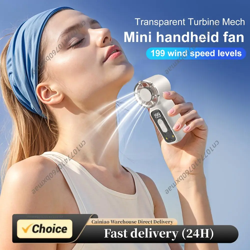 Portable Handheld Turbo Fan 199 Speed Rechargeable Personal Fan Small Pocket Fans for Outdoor Travel Gifts for Women & Men
Portable Handheld Turbo Fan 199 Speed Rechargeable Personal Fan Small Pocket Fans for Outdoor Travel Gifts for Women & Men