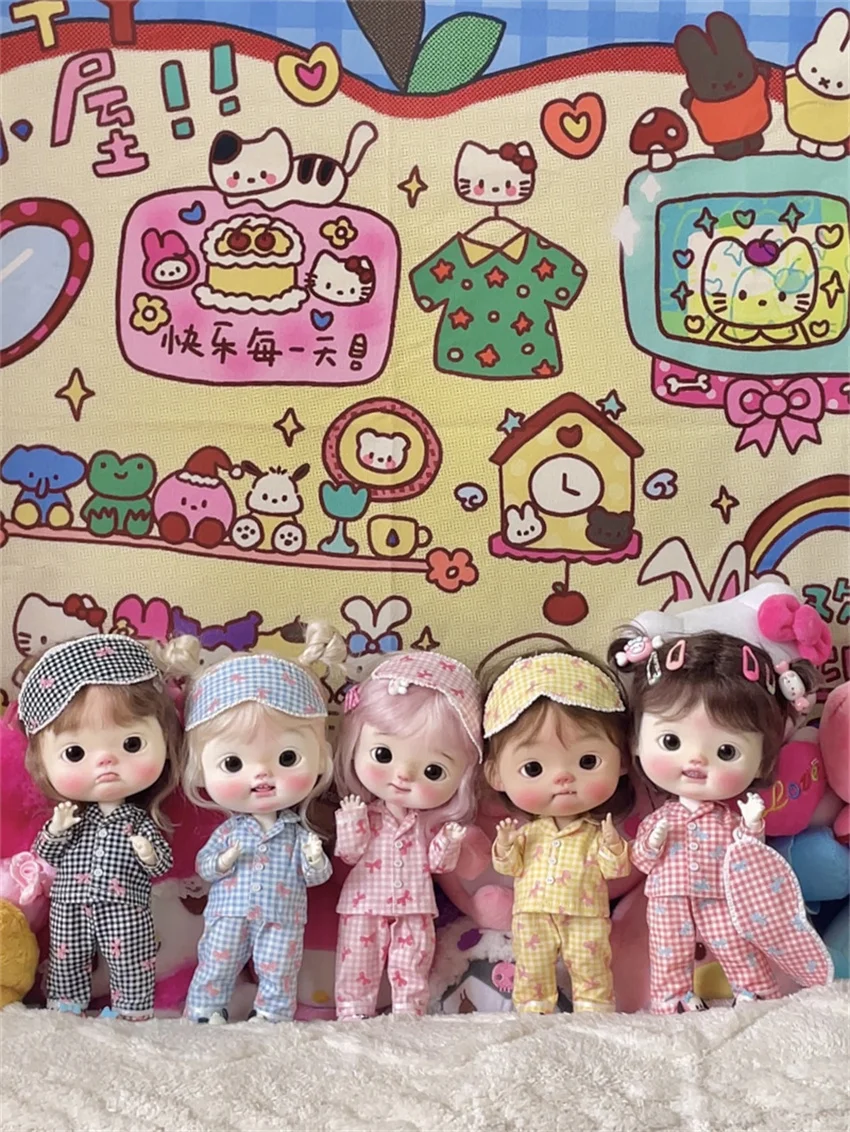 Multicolored Plaid Pajamas Set Pink Blue Blythe Spot Inventory Clothes Big Head Diandian Cute Five Colors BJD Doll Accessories
Multicolored Plaid Pajamas Set Pink Blue Blythe Spot Inventory Clothes Big Head Diandian Cute Five Colors BJD Doll Accessories