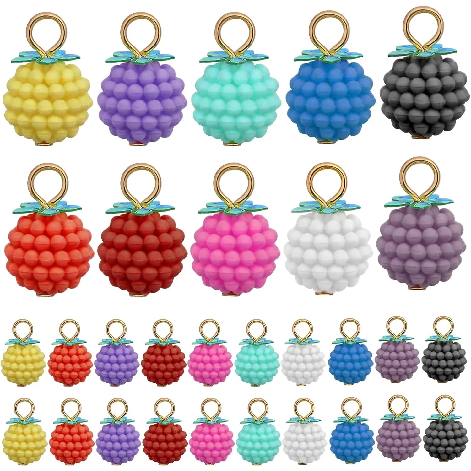 50pcs Resin Bayberry Ball Charms 3D Fruit Bayberry Strawberry Circle Pendants Hanging Ornaments for DIY Earring Necklace Jewelry
50pcs Resin Bayberry Ball Charms 3D Fruit Bayberry Strawberry Circle Pendants Hanging Ornaments for DIY Earring Necklace Jewelry
