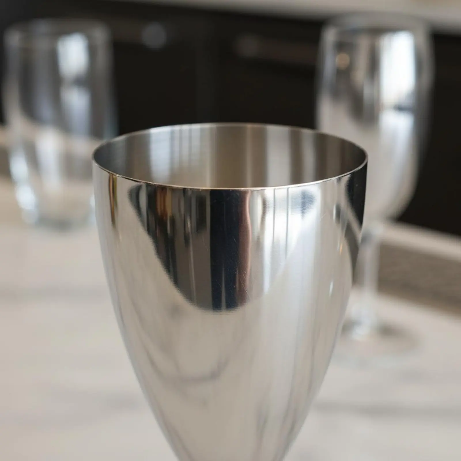 2 Pieces Stainless Steel Wine Glass Shiny Finish Metal Wine Goblet Stainless Steel Mixed Drink Glass Rust-Resistant Drinkware
2 Pieces Stainless Steel Wine Glass Shiny Finish Metal Wine Goblet Stainless Steel Mixed Drink Glass Rust-Resistant Drinkware
