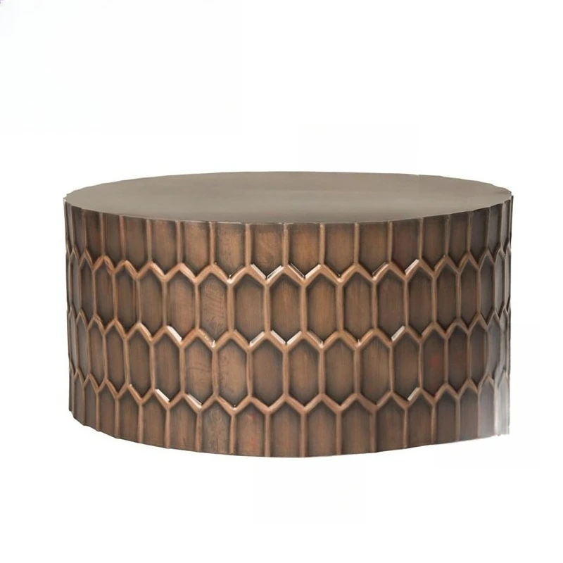 Fiberglass coffee table, vintage copper color creative coffee table, hotel side table
Fiberglass coffee table, vintage copper color creative coffee table, hotel side table