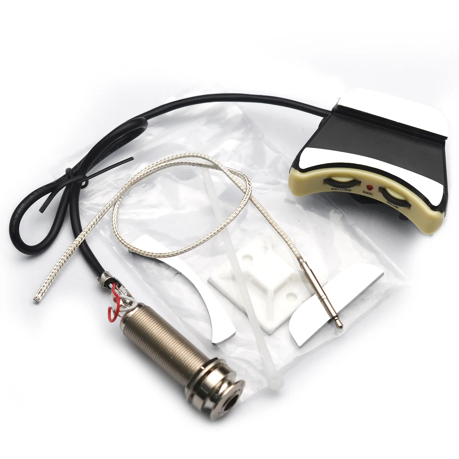 Ukulele Soundhole Pickup Piezo Transducer with Volume & Tone Control High Sensitivity Silver
Ukulele Soundhole Pickup Piezo Transducer with Volume & Tone Control High Sensitivity Silver
