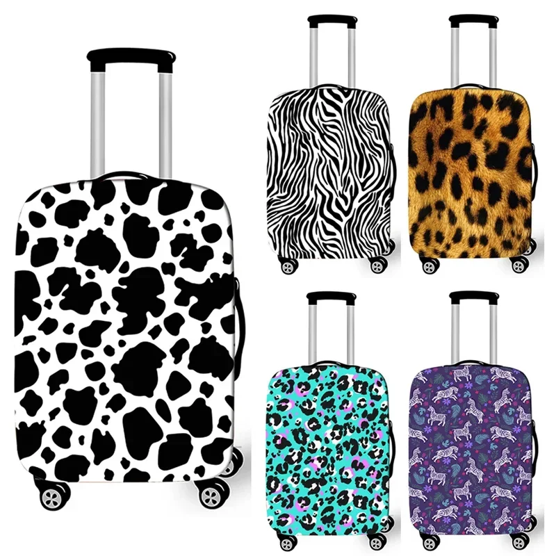 Cute zebra leopard printed suitcase, suitcase lid with wheels, elastic protective case, dust-proof, travel suitcase
Cute zebra leopard printed suitcase, suitcase lid with wheels, elastic protective case, dust-proof, travel suitcase