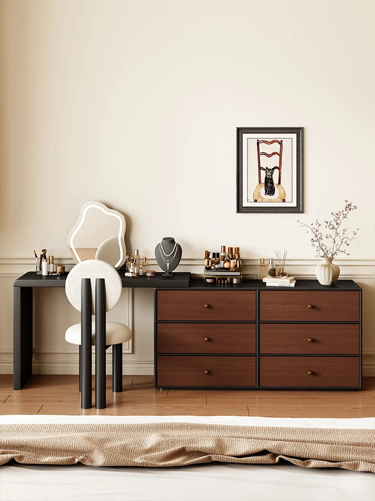 Dresser, chest and cabinet integrated, modern minimalist medieval style retractable solid wood cosmetic table, bedroom
Dresser, chest and cabinet integrated, modern minimalist medieval style retractable solid wood cosmetic table, bedroom