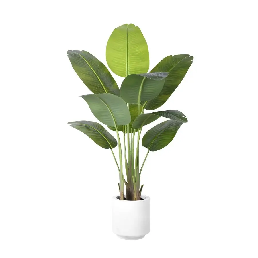 Artificial Bird of Paradise Plant 4Ft Tall Fake Tropical Palm Tree Large Fake Plants with 9 Silk Banana Leaves Faux Plant Indoor
Artificial Bird of Paradise Plant 4Ft Tall Fake Tropical Palm Tree Large Fake Plants with 9 Silk Banana Leaves Faux Plant Indoor