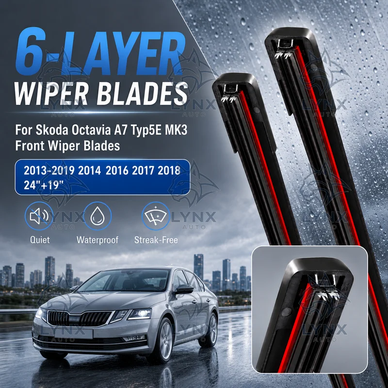 For Skoda Octavia A7 Typ5E MK3 Front Wiper Blades 2013-2019 2014 2016 2017 2018 Windscreen Windshield Window Accessories 24"+19"
For Skoda Octavia A7 Typ5E MK3 Front Wiper Blades 2013-2019 2014 2016 2017 2018 Windscreen Windshield Window Accessories 24"+19"