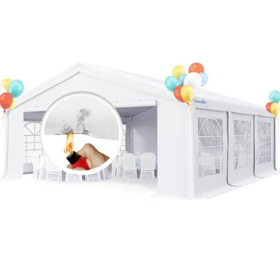 20x20 Party Tent for Outdoor Commercial Use, Heavy Duty PVC Fire Retardant Material, White Color, Removable Sidewalls and Weddi
20x20 Party Tent for Outdoor Commercial Use, Heavy Duty PVC Fire Retardant Material, White Color, Removable Sidewalls and Weddi