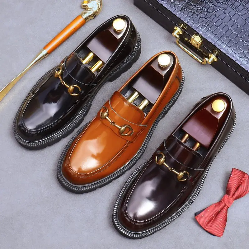 Men Slip on Dress Shoes Shiny Leather Oxford Business Casual Shoes Thick Sole Height Increasing
Men Slip on Dress Shoes Shiny Leather Oxford Business Casual Shoes Thick Sole Height Increasing