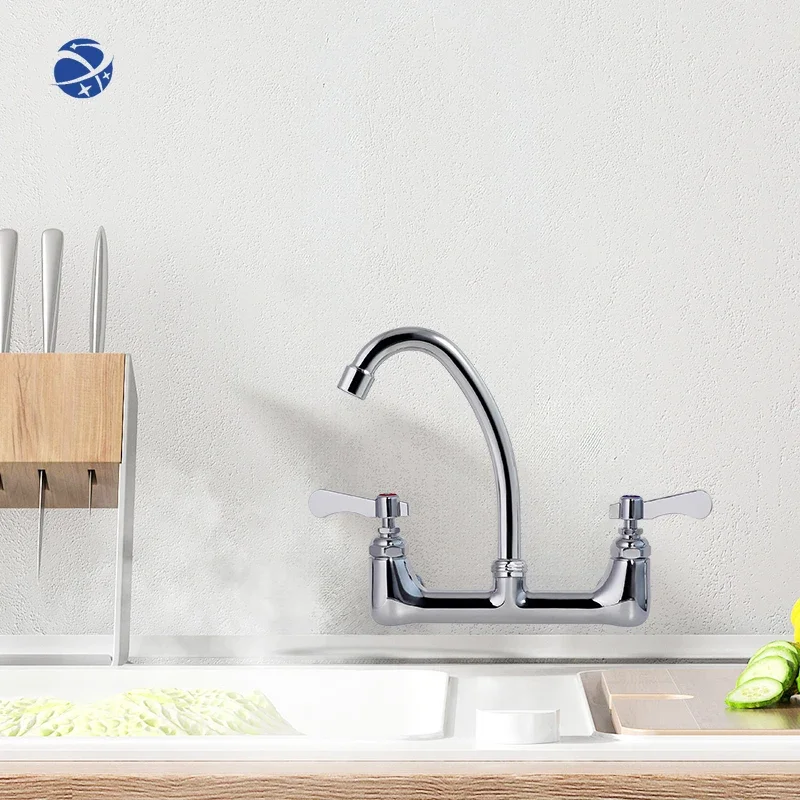 yyhcWall Mounted Stainless Steel Kitchen Faucet Dual Handle Centerset Faucet with Ceramic Valve Core for Kitchen Sink
yyhcWall Mounted Stainless Steel Kitchen Faucet Dual Handle Centerset Faucet with Ceramic Valve Core for Kitchen Sink