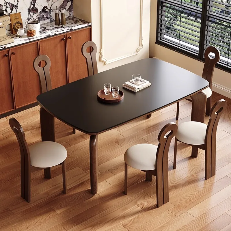 #New Dining Table Set Middle Ancient Solid Wood Home Restaurant Use Retro Walnut Finish Solid Rock Board
#New Dining Table Set Middle Ancient Solid Wood Home Restaurant Use Retro Walnut Finish Solid Rock Board