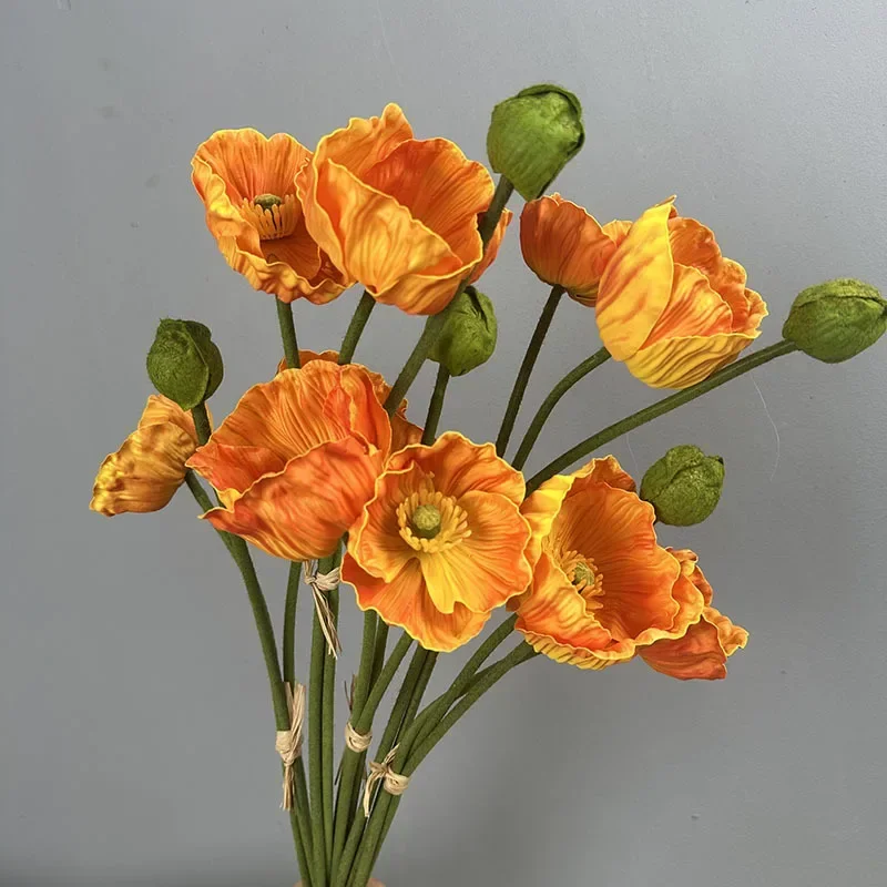 2pcs Artificial Poppy Golden Yellow Fake Flowers Bedroom Decorative PU Poppies Bouquet Simulation Flower Coffee Shop Decoration
2pcs Artificial Poppy Golden Yellow Fake Flowers Bedroom Decorative PU Poppies Bouquet Simulation Flower Coffee Shop Decoration