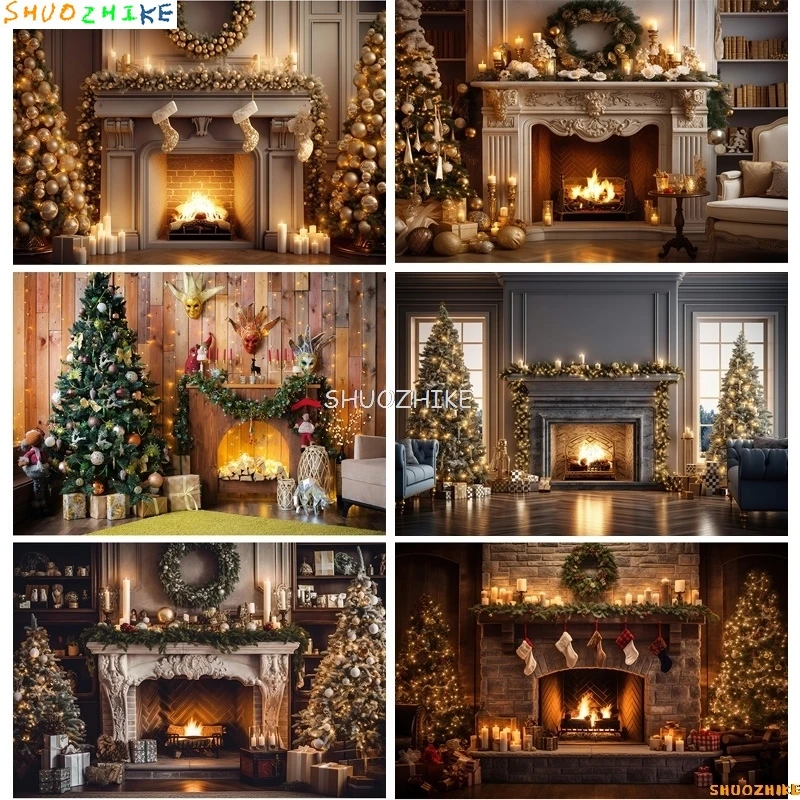 SHUOZHIKE Christmas Day Fireplace Photography Backdrops Prop Window Living Room Interior Village House Theme Background DR-07
SHUOZHIKE Christmas Day Fireplace Photography Backdrops Prop Window Living Room Interior Village House Theme Background DR-07