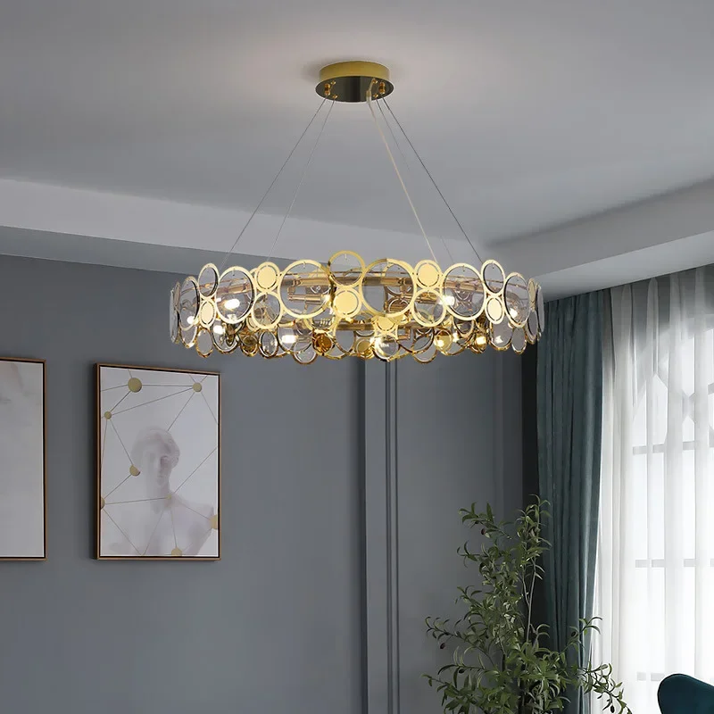 Luxury Postmodern Living Room Crystal Chandelier Bedroom Kitchen Island Round Hanging Lamp Restaurant Study Pendant Fixtures
Luxury Postmodern Living Room Crystal Chandelier Bedroom Kitchen Island Round Hanging Lamp Restaurant Study Pendant Fixtures