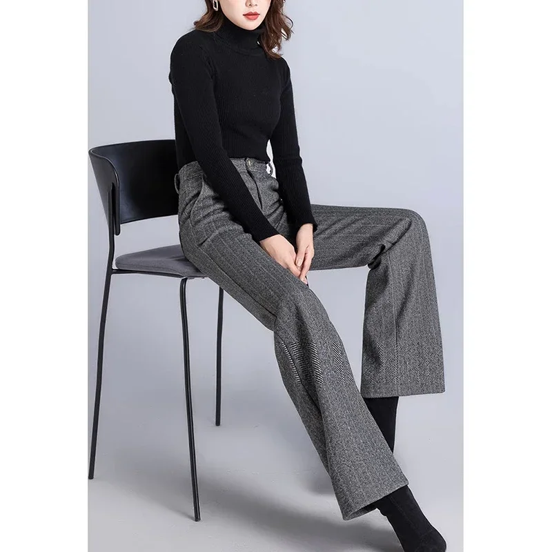 Spring High Waist Pockets Solid Color Suit Flare Pants Female Casual Fashion Simple All-match Trousers Women's Clothing Z812
Spring High Waist Pockets Solid Color Suit Flare Pants Female Casual Fashion Simple All-match Trousers Women's Clothing Z812