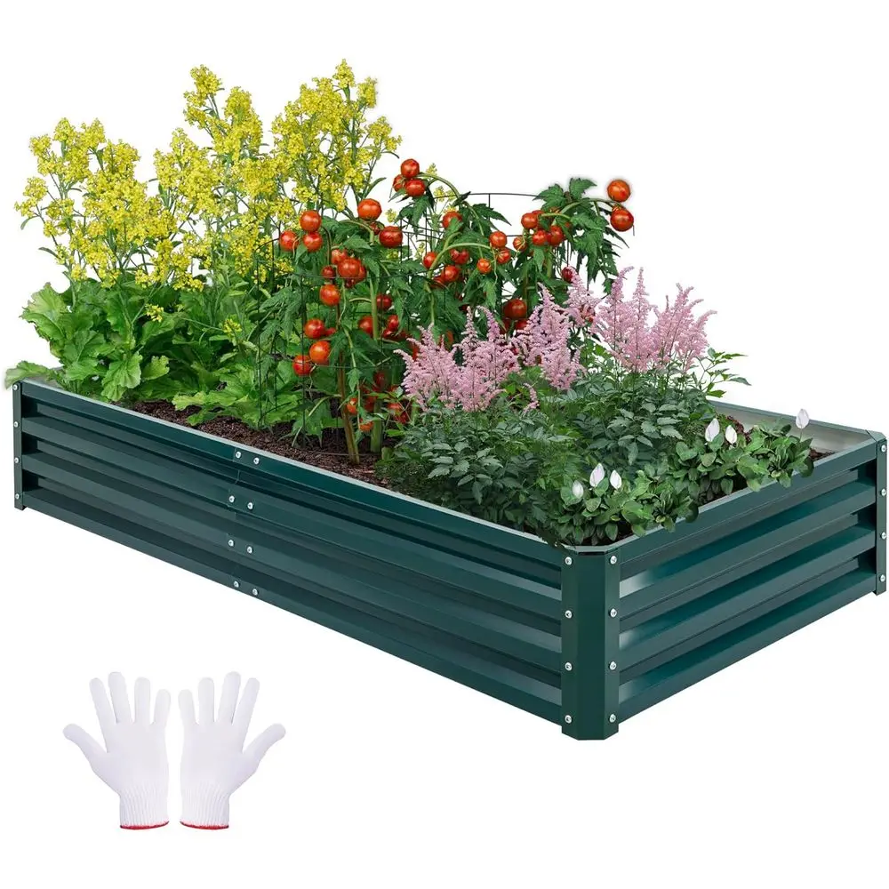 Galvanized Metal Raised Garden Bed, 6x3x1 ft, Ideal for Outdoor Vegetables and Herbs
Galvanized Metal Raised Garden Bed, 6x3x1 ft, Ideal for Outdoor Vegetables and Herbs