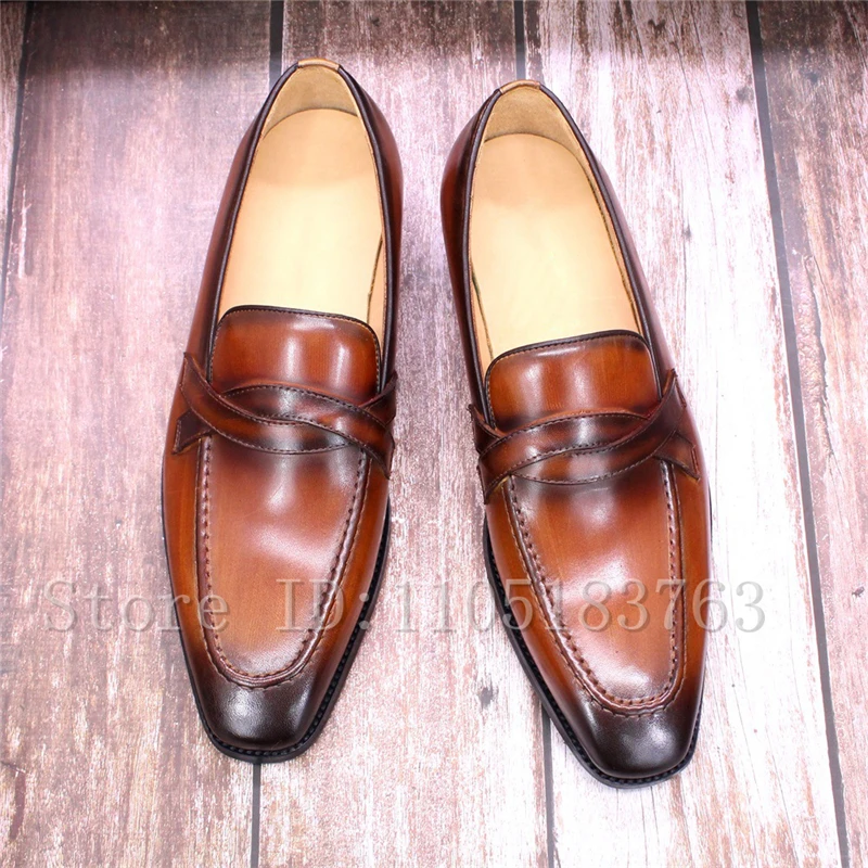 Men New Genuine Leather Business Loafers Classic Slip-On Penny Strap Design Handcrafted Flat Formal Dress Shoes
Men New Genuine Leather Business Loafers Classic Slip-On Penny Strap Design Handcrafted Flat Formal Dress Shoes