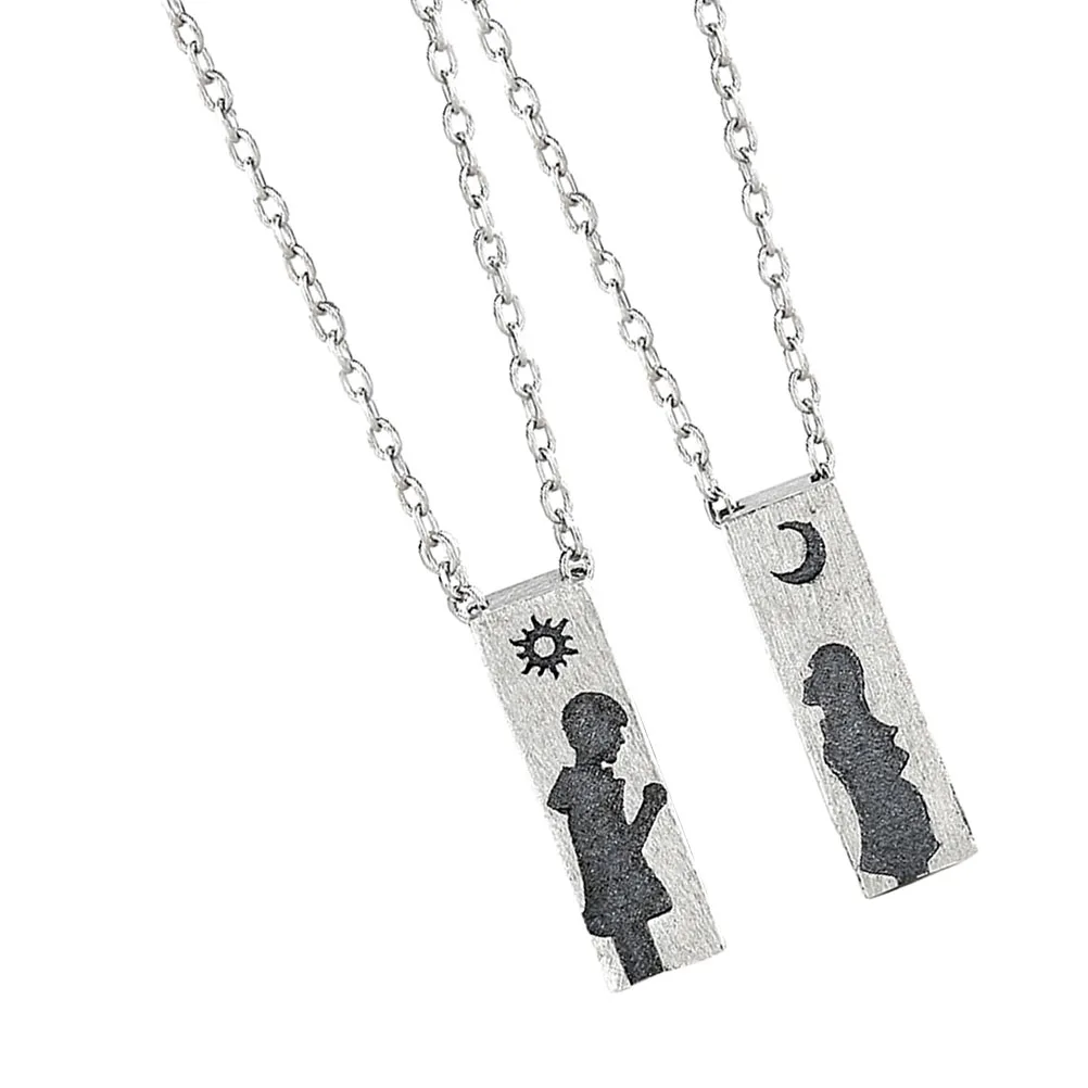 2Pcs Couple Necklace Sterling Silver Adjustable His Her Matching Lovers Necklaces Creative Promise Jewelry Gift
2Pcs Couple Necklace Sterling Silver Adjustable His Her Matching Lovers Necklaces Creative Promise Jewelry Gift
