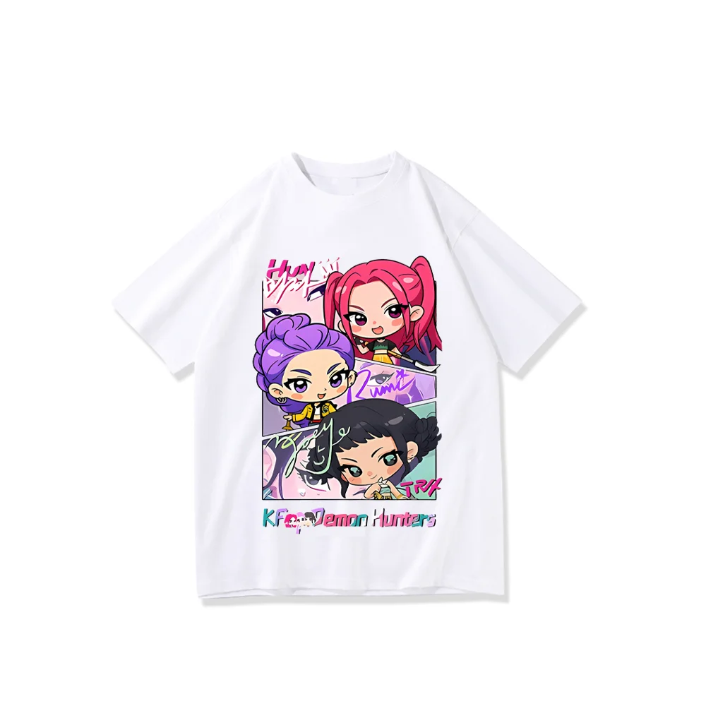 2025 Movie KPop Demon Hunters T-shirt Summer Short Sleeve Tee for Casual Loose Women and Men Graphic Printed Tops 
2025 Movie KPop Demon Hunters T-shirt Summer Short Sleeve Tee for Casual Loose Women and Men Graphic Printed Tops