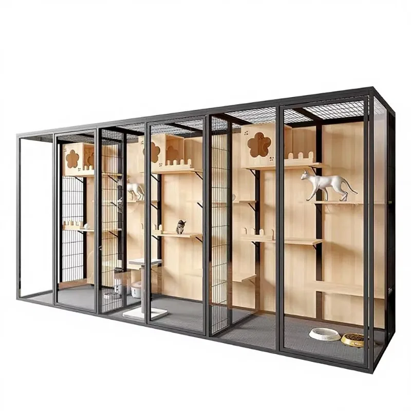 Multi Level Dog Villa Modern Aluminum Frame Enclosure Large Space Cat House with Cat Tree Indoor Eco-friendly Pet Furniture
Multi Level Dog Villa Modern Aluminum Frame Enclosure Large Space Cat House with Cat Tree Indoor Eco-friendly Pet Furniture