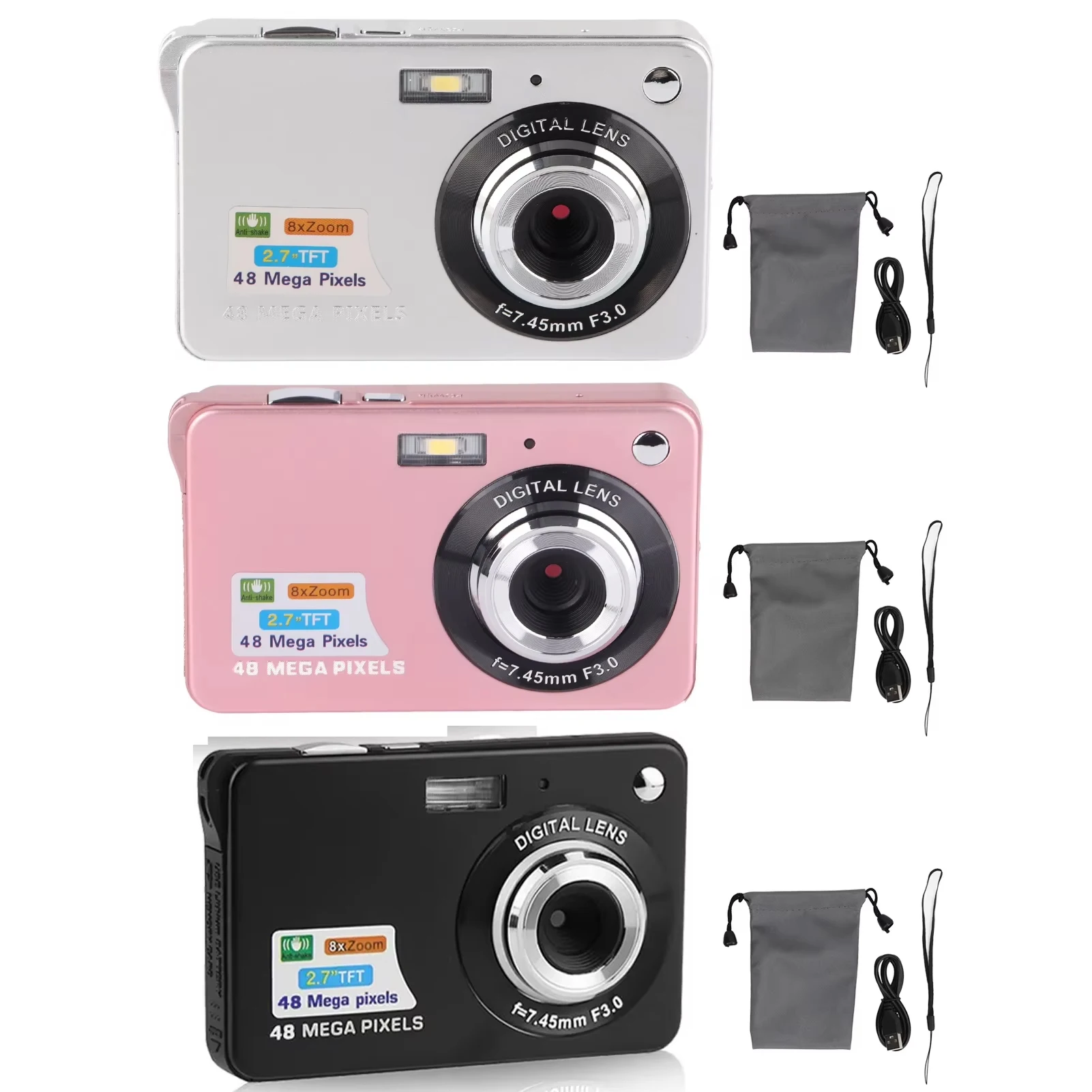 4K Digital Camera 48MP 2.7in LCD Display 8x Zoom Anti Shake Vlogging Camera for Photography Continuous Shooting new
4K Digital Camera 48MP 2.7in LCD Display 8x Zoom Anti Shake Vlogging Camera for Photography Continuous Shooting new