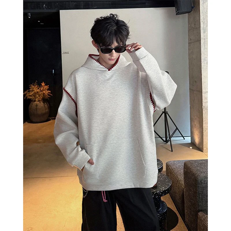 Men Gray Wavy Stitch Hoodie 2026 Autumn New American Oversize Loose Lazy Style Long Sleeve Pullover Casual Streetwear Sweatshirt
Men Gray Wavy Stitch Hoodie 2026 Autumn New American Oversize Loose Lazy Style Long Sleeve Pullover Casual Streetwear Sweatshirt