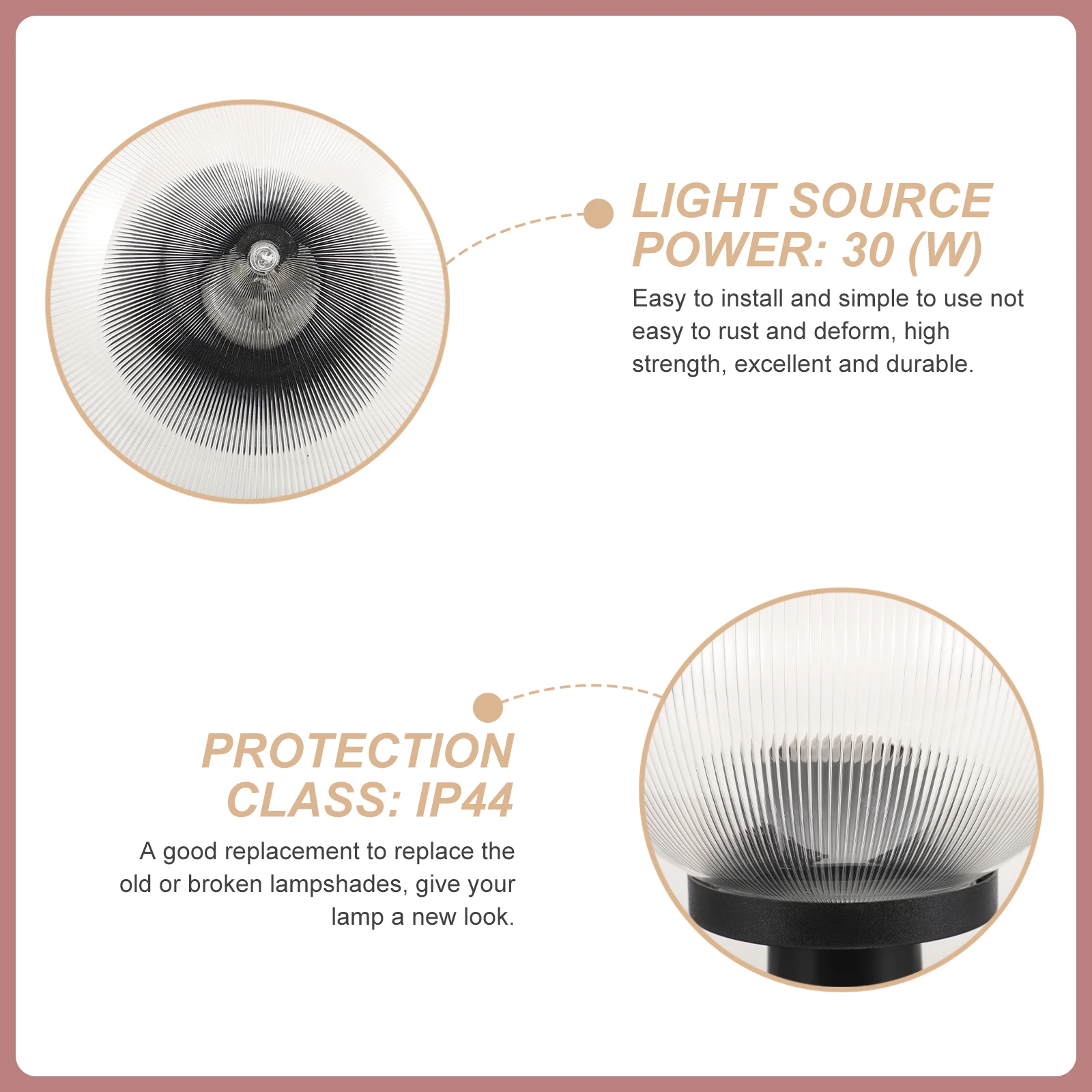 Round Acrylic Lampshade Simple Installation Outdoor Wall Post Replacement Globe Light Cover Porch Bulb Shade Street
Round Acrylic Lampshade Simple Installation Outdoor Wall Post Replacement Globe Light Cover Porch Bulb Shade Street