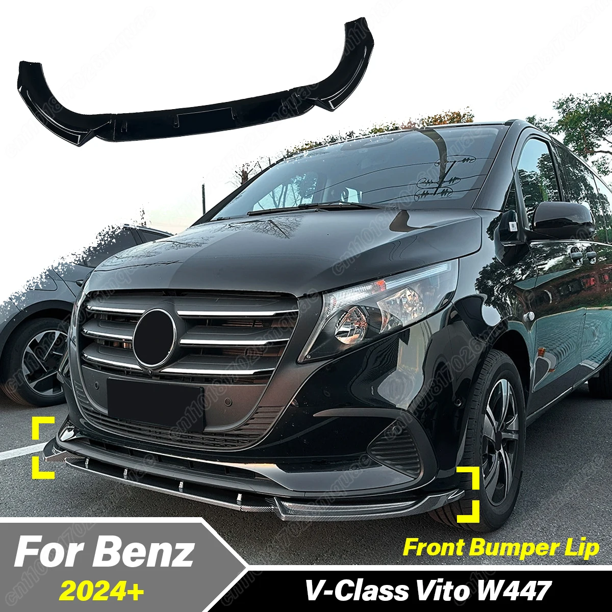For Mercedes-Benz V-Class Vito W447 2024 2025 Car Front Bumper Lip Splitter Guard Protector Exterior Accessories Parts Body Kit
For Mercedes-Benz V-Class Vito W447 2024 2025 Car Front Bumper Lip Splitter Guard Protector Exterior Accessories Parts Body Kit