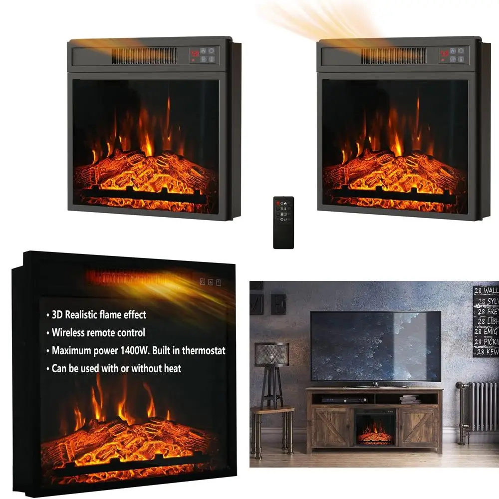Электрический каминный вкладыш 18 дюймов - встраиваемый обогреватель с низким уровнем шума, пультом ДУ, сенсорным экраном, регулируемым пламенем
Электрический каминный вкладыш 18 дюймов - встраиваемый обогреватель с низким уровнем шума, пультом ДУ, сенсорным экраном, регулируемым пламенем