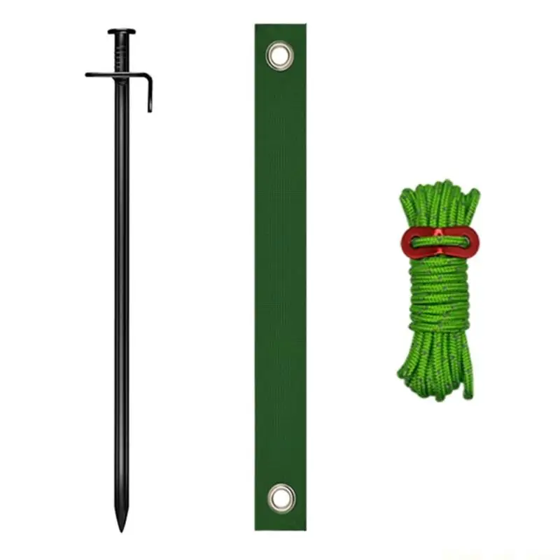 A2BE Strong Coiled Ground Stakes Dowels Set 40cm Nylon Straps 4 Meter Cotton Rope for Secure Hold in Various Soil Conditions
A2BE Strong Coiled Ground Stakes Dowels Set 40cm Nylon Straps 4 Meter Cotton Rope for Secure Hold in Various Soil Conditions