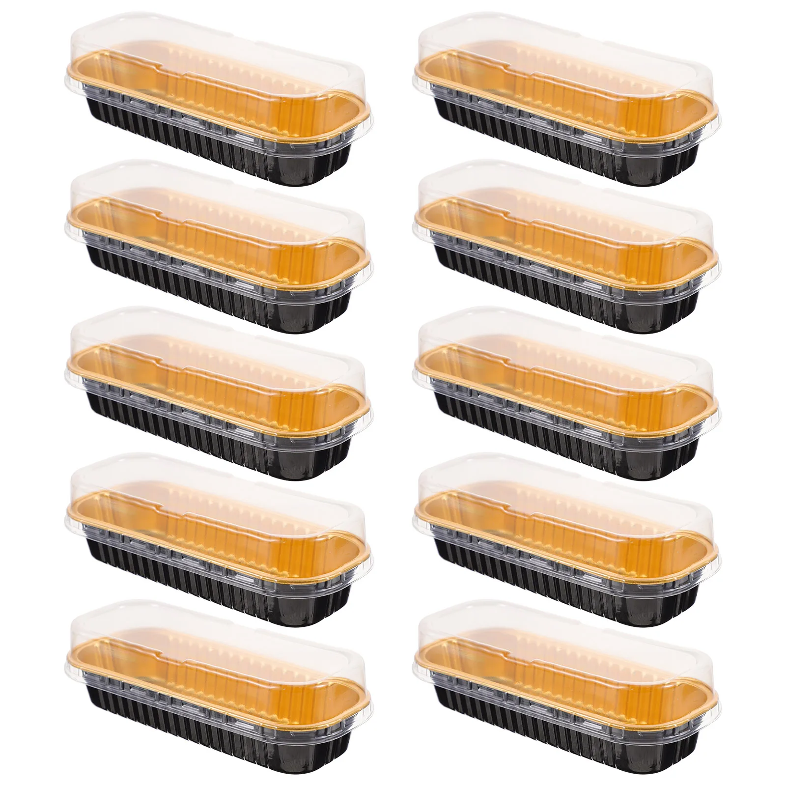 20Pcs Rectangle Covered Baking Pans 200ml Black Gold Foil Cake Containers Disposable Loaf Molds For BBQ Picnic Party
20Pcs Rectangle Covered Baking Pans 200ml Black Gold Foil Cake Containers Disposable Loaf Molds For BBQ Picnic Party