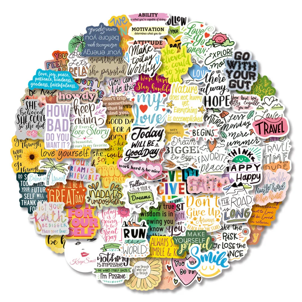 10/30/50/100PCS Colorful Motivational Phrases Graffiti Stickers Cartoon Decals Kids Toy DIY Guitar Phone Luggage Laptop Sticker
10/30/50/100PCS Colorful Motivational Phrases Graffiti Stickers Cartoon Decals Kids Toy DIY Guitar Phone Luggage Laptop Sticker