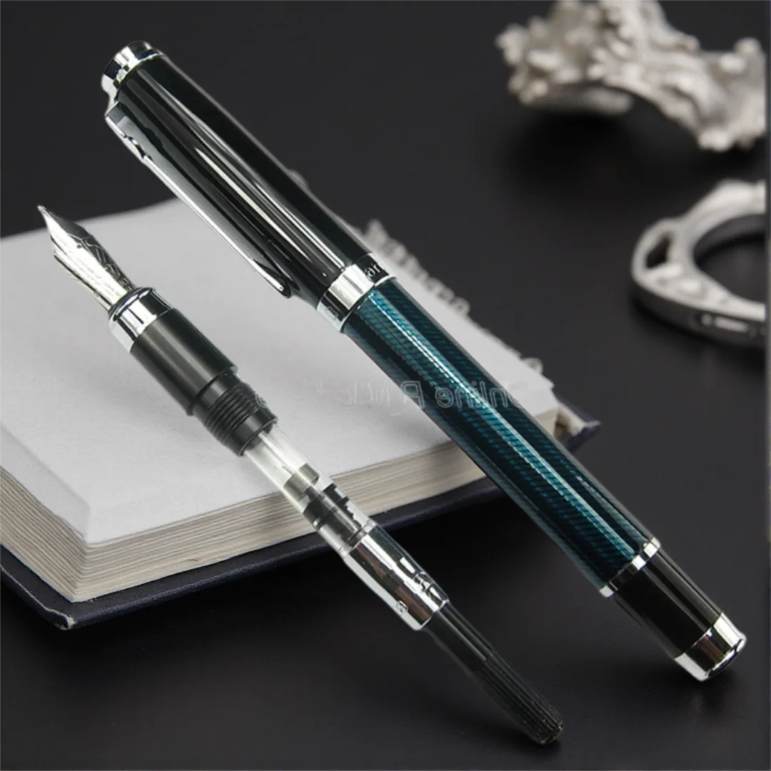 Duke 116 Green And Silver Swirls Carbon Fiber Fountain Pen M Nib 0.5mm For Writing Pen GFP011
Duke 116 Green And Silver Swirls Carbon Fiber Fountain Pen M Nib 0.5mm For Writing Pen GFP011