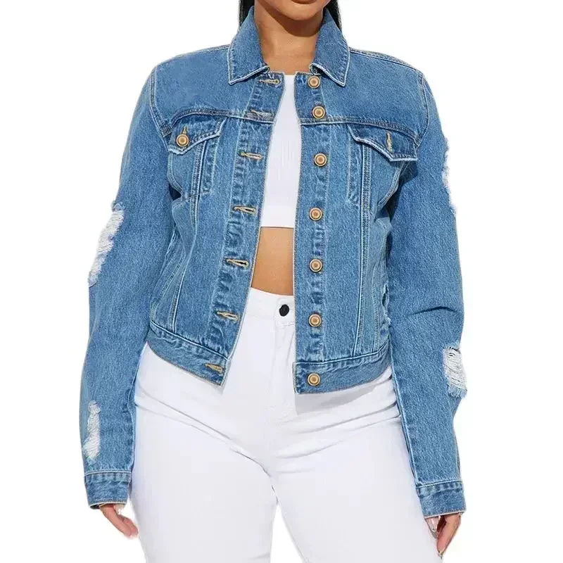 Autumn New Women Fashion Denim Jacket Casual Vintage Single-breasted Cardigan Coat Daily Casual Lady Outerwear
Autumn New Women Fashion Denim Jacket Casual Vintage Single-breasted Cardigan Coat Daily Casual Lady Outerwear