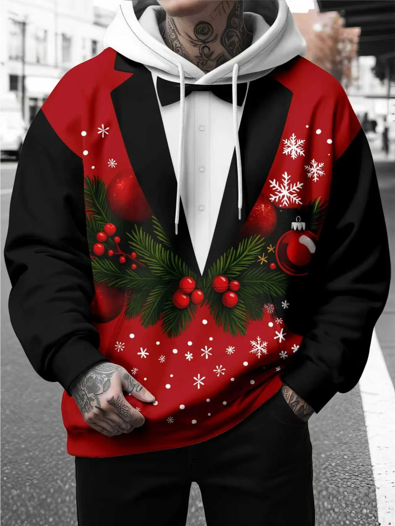 Мужская рождественская толстовка с капюшоном с 3D принтом, пуловер, повседневная одежда с длинными рукавами, которую можно стирать в машине, для вечеринок и повседневная одежда
Мужская рождественская толстовка с капюшоном с 3D принтом, пуловер, повседневная одежда с длинными рукавами, которую можно стирать в машине, для вечеринок и повседневная одежда