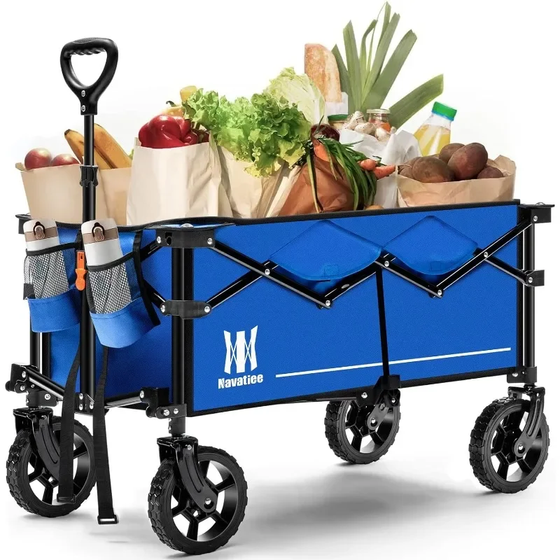 Collapsible Wagon, Heavy Duty Folding Wagon with Drink Holders, Large Capacity Foldable Utility Grocery Wagon Cart
Collapsible Wagon, Heavy Duty Folding Wagon with Drink Holders, Large Capacity Foldable Utility Grocery Wagon Cart