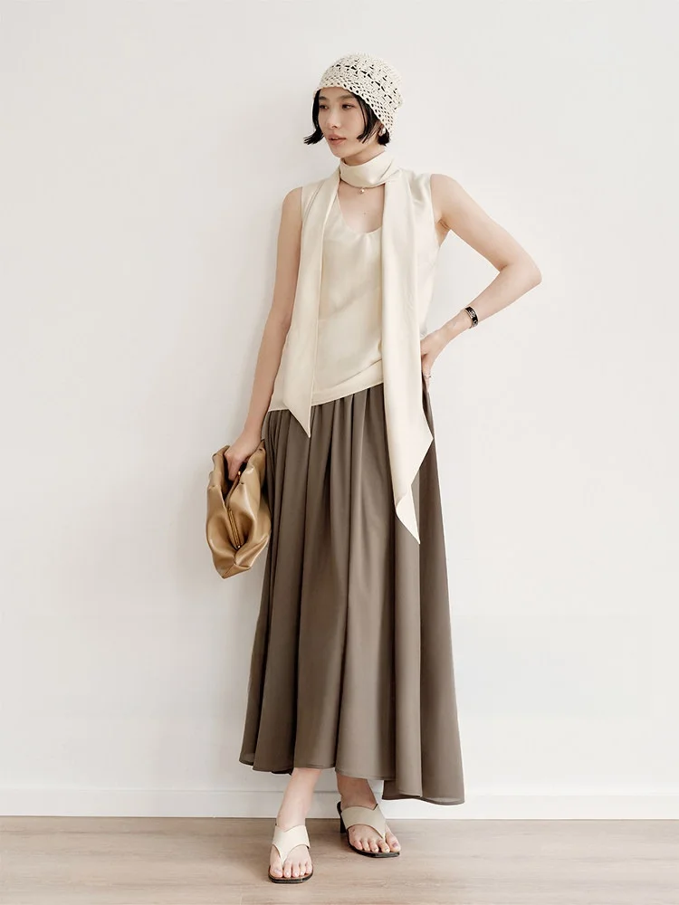 Amyy Studios Silk Acetate Fabric Natural Cool Feeling Simple Elegance Glossy Sash Vest Women's Outerwear Summer Season Pure C...
Amyy Studios Silk Acetate Fabric Natural Cool Feeling Simple Elegance Glossy Sash Vest Women's Outerwear Summer Season Pure C...