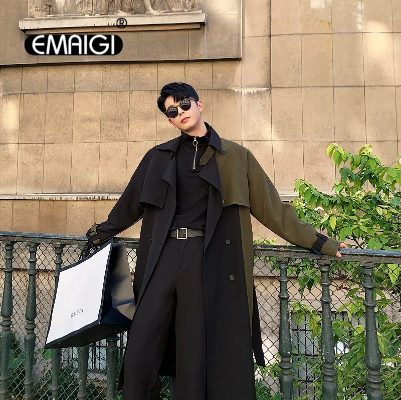 Men Autumn Winter Splice Sashes Loose Casual Chic Long Trench Coat Male Vintage Streetwear Hip Hop Windbreaker Overcoat Jacket
Men Autumn Winter Splice Sashes Loose Casual Chic Long Trench Coat Male Vintage Streetwear Hip Hop Windbreaker Overcoat Jacket