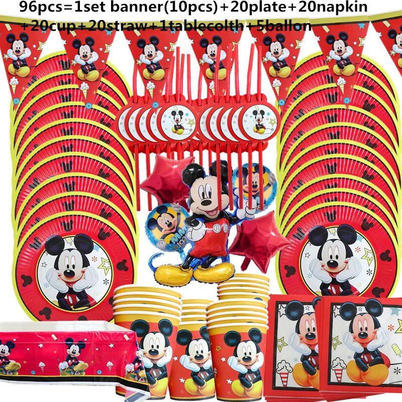 Disney Red Mickey Mouse Theme Kids Boy Birthday Party Decoration Tableware Set Baby Shower Cup Plate Backdrop DIY Decor Supplies
Disney Red Mickey Mouse Theme Kids Boy Birthday Party Decoration Tableware Set Baby Shower Cup Plate Backdrop DIY Decor Supplies
