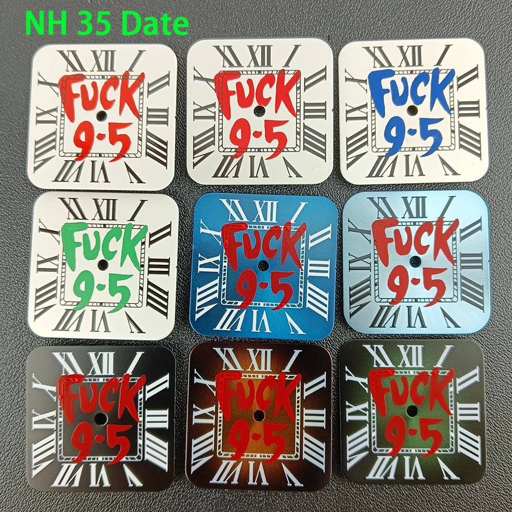 NH35 dial square dial Watch dial Custom logo Roman Numeral Dial men watch dial NH35 date at 6 o'clock watch accessories
NH35 dial square dial Watch dial Custom logo Roman Numeral Dial men watch dial NH35 date at 6 o'clock watch accessories