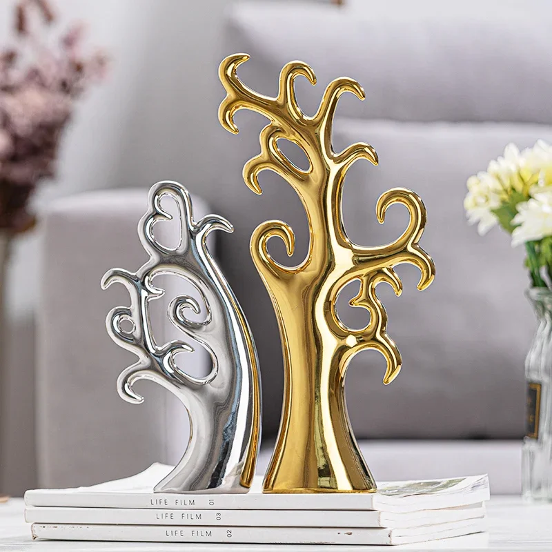 Modern Gold Silver Love Tree Ceramic Ornaments Wedding Gifts Home Livingroom Figurines Decoration Club Table Accessories Crafts
Modern Gold Silver Love Tree Ceramic Ornaments Wedding Gifts Home Livingroom Figurines Decoration Club Table Accessories Crafts