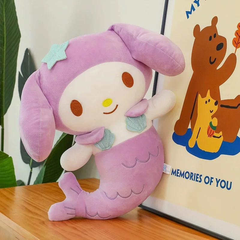 75CM anime Hello Kitty My Melody Kuromi cosplay mermaid style cartoon plush doll PP cotton stuffed doll kawaii ornaments gift
75CM anime Hello Kitty My Melody Kuromi cosplay mermaid style cartoon plush doll PP cotton stuffed doll kawaii ornaments gift