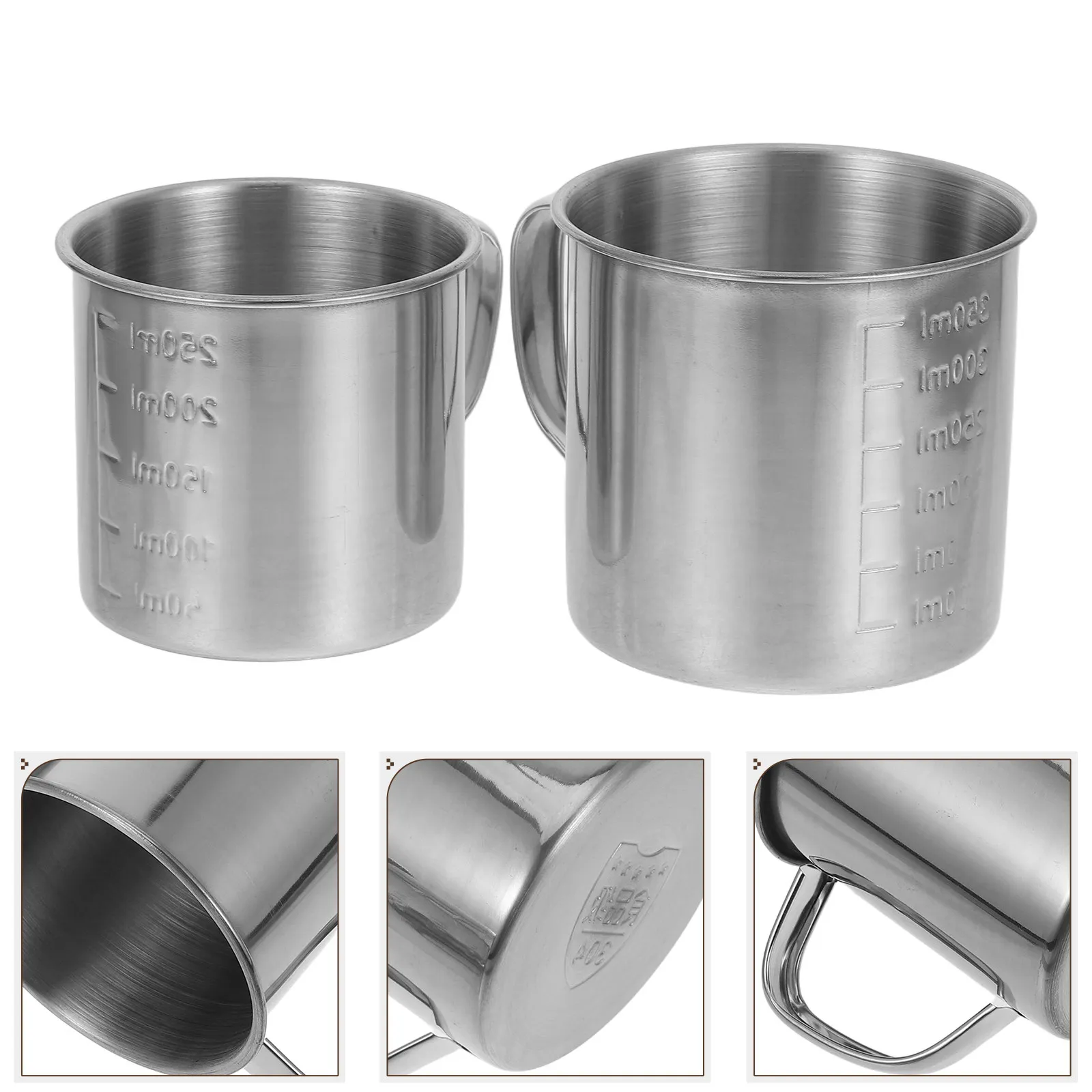 2Pcs Stainless Steel Measuring Cups 304 Engraved Markings Ergonomic Handle Portable Multi-Use Kitchen Baking Cooking
2Pcs Stainless Steel Measuring Cups 304 Engraved Markings Ergonomic Handle Portable Multi-Use Kitchen Baking Cooking